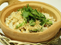 Special fried rice in clay pot