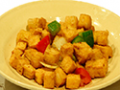 Fried tofu with salt